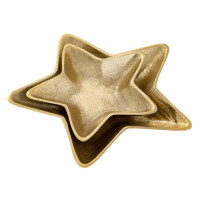 Dekoschalen Stern 12x 2er Set Masterbox Starlight gold Weihnachtsdeko Aluminium