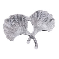 Dekoschale Schale Masterbox 18-teilig Aluminium Ginkgo 2 Blatt silber Blattschale