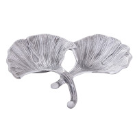Dekoschale Schale Masterbox 18-teilig Aluminium Ginkgo 2 Blatt silber Blattschale
