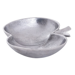 Apfel Schale Dekoschale Masterbox 12-teilig Apple silber Aluminium