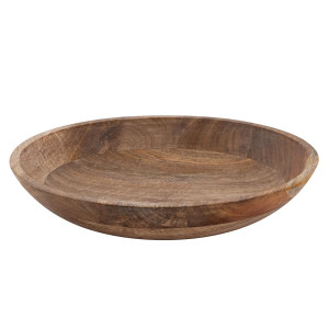 Holzschale Dekoschale rund ø25 o. 30cm H6cm Masterbox 8-teilig modern schlicht Mangoholz