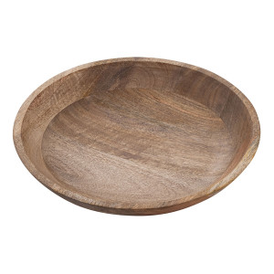 Holzschale Dekoschale rund ø25 o. 30cm H6cm Masterbox 8-teilig modern schlicht Mangoholz