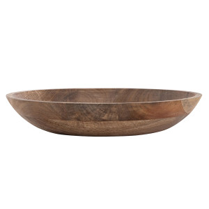 Holzschale Dekoschale rund ø25 o. 30cm H6cm Masterbox 8-teilig modern schlicht Mangoholz