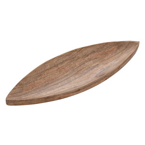 Dekoschale Holzschale B40xH3xT14cm Masterbox 16-teilig Boot schiffförmig Mangoholz massiv