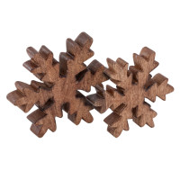 Holzfiguren Schneeflocke 24x 2er Set Masterbox Dekofigur 18x18cm Weihnachtsdekoration