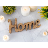 Holzfigur Schriftzug Home B28x12cm Masterbox 24 Stück Dekoschrift Mangoholz massiv