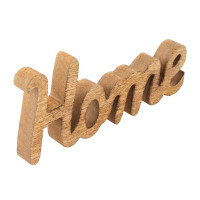Holzfigur Schriftzug Home B28x12cm Masterbox 24 Stück Dekoschrift Mangoholz massiv