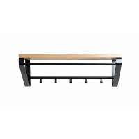 Wandgarderobe eiche schwarz 70x30x23cm