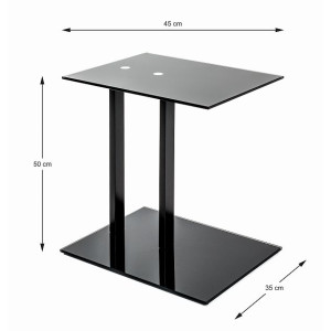 Beistelltisch schwarz 45x35x50cm