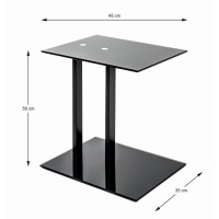Beistelltisch schwarz 45x35x50cm