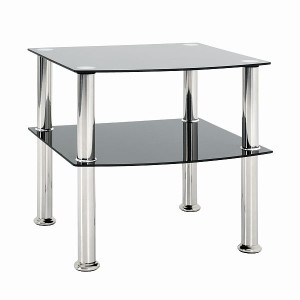 Beistelltisch edelstahl schwarz 45x45x44cm