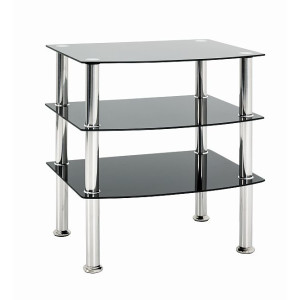 Beistelltisch edelstahl schwarz 54x45x59cm