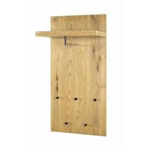 Wandgarderobe Garderobe eiche chrom 49x31x100cm