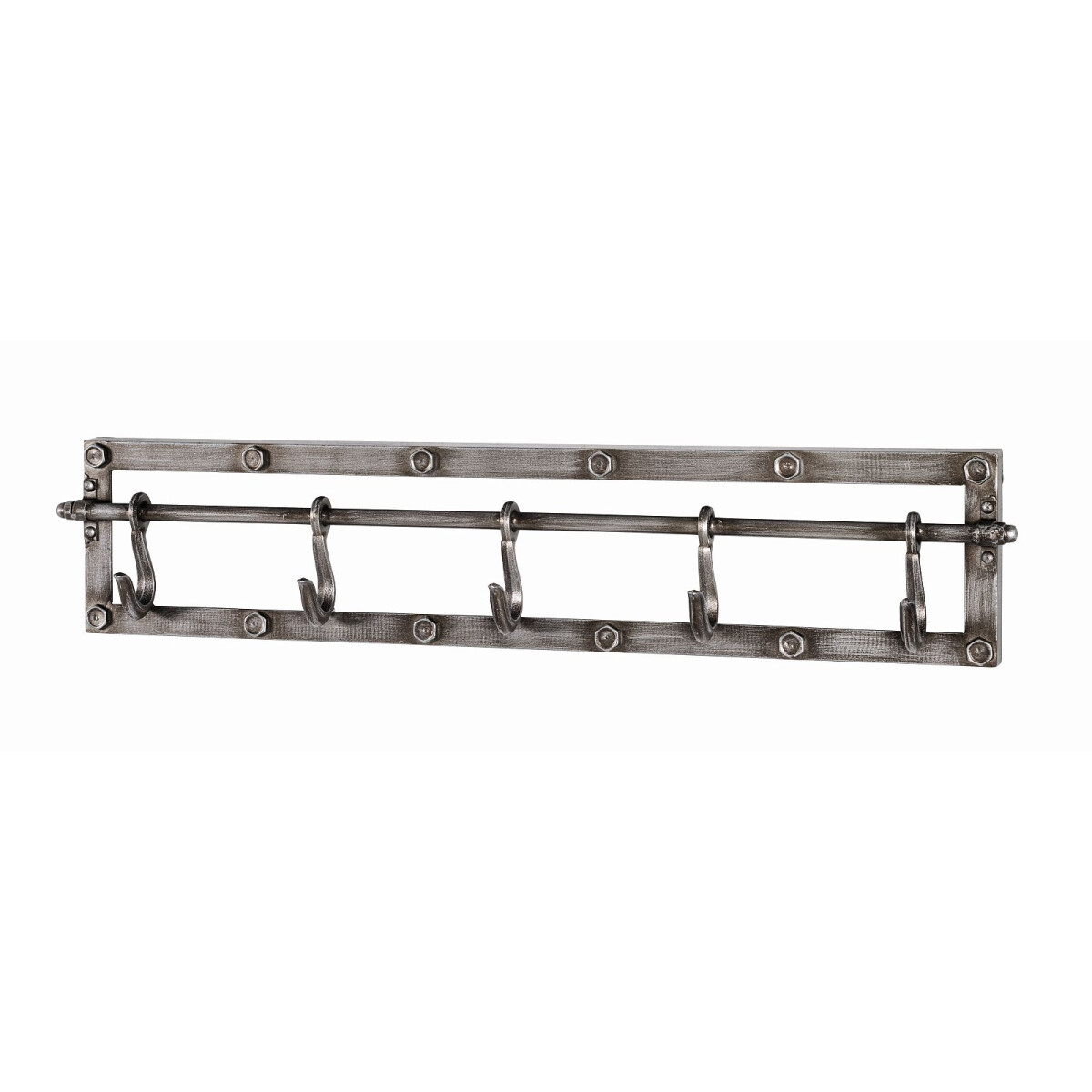 Garderobenleiste Wandgarderobe Pipe klappbare Ablage 9 Haken