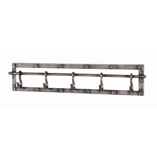Garderobenleiste Wandgarderobe Pipe klappbare Ablage 9 Haken Metall anthrazit