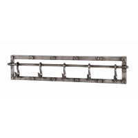 Garderobenleiste Wandgarderobe Pipe klappbare Ablage 9 Haken Metall anthrazit
