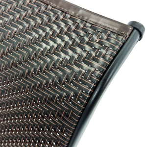 Klappsessel Hochlehner Stahl Polyrattan braun