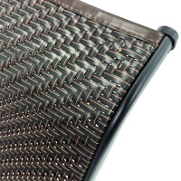Klappsessel Hochlehner Stahl Polyrattan braun