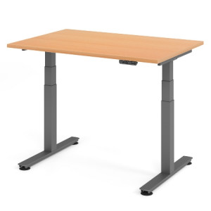 Büro Schreibtisch Stehtisch höhenverstellbar 120x80 cm Modell XDSM12 mit Memory-Schalter Graphit