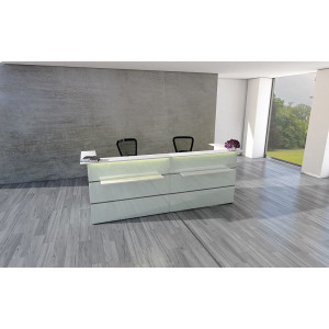 Kerkmann Design-Theke Atlantis Glas 2-seitig gerade (B)2950x(T)920x(H)1080 mm