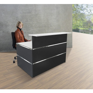 Kerkmann Design-Theke Grundtheke Atlantis 2 anthrazit (B)1350x(T)920x(H)1080mm