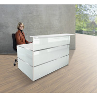 Kerkmann Design-Theke Grundtheke Atlantis Glas (B)1350x(T)920x(H)1080mm