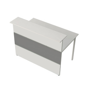 Kerkmann Design-Theke Grundtheke Atlantis  Weiss-Graphit (B)1350x(T)920x(H)1080mm