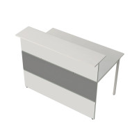 Kerkmann Design-Theke Grundtheke Atlantis  Weiss-Graphit (B)1350x(T)920x(H)1080mm