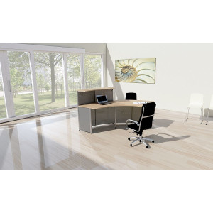 Kerkmann Design-Theke Kompakt-Theke Genua Typ 4 B 244,5 × T 70/80× H  72/115 cm