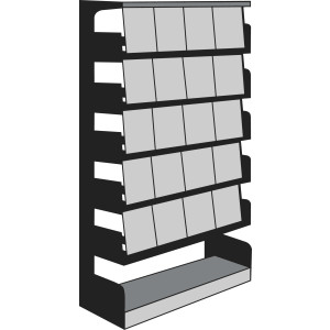 Kerkmann Print Prospektschrank mit 20 Klappen  B100x H 200 x T 30 cm