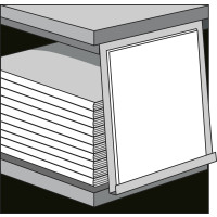 Kerkmann Print Prospektschrank mit 20 Klappen  B100x H 200 x T 30 cm