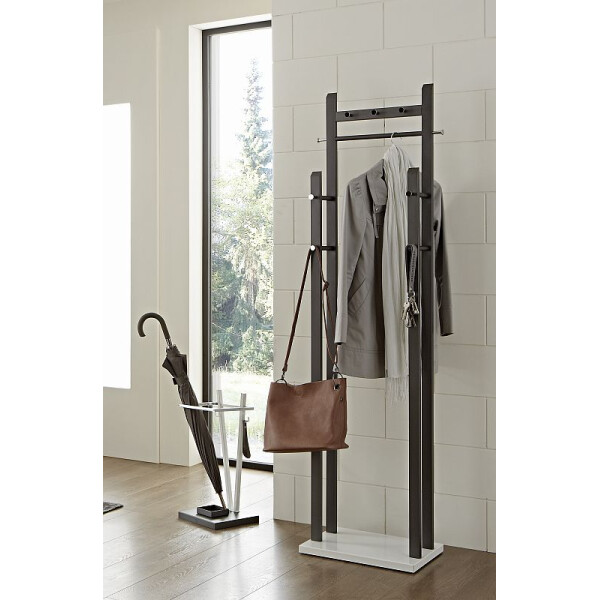 Design Garderobenständer Standgarderobe Manu anthrazit-weiß