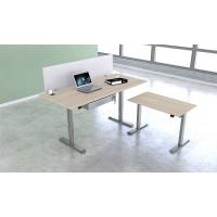 Kerkmann Schreibtisch Sitz-Stehtisch MOVE 1 silber 100x60x74-123cm elektr. höhenverstellbar