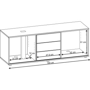 Kerkmann Komplettarbeitsplatz Move 3 Sitz-/Stehtisch 180x80x72-120cm plus Sideboard rechts 160x50x58cm elektr. höhenverstellbar