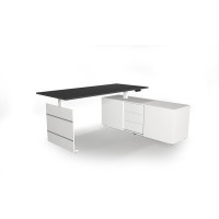 Kerkmann Komplettarbeitsplatz Move 3 Sitz-/Stehtisch 180x80x72-120cm plus Sideboard rechts 160x50x58cm elektr. höhenverstellbar