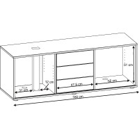 Kerkmann Komplettarbeitsplatz Move 3 Sitz-/Stehtisch 180x80x72-120cm plus Sideboard rechts 160x50x58cm elektr. höhenverstellbar