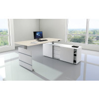 Kerkmann Komplettarbeitsplatz Move 3 tube Sidebaord rechts 160x50x58cm Schreibtisch 180x80x72-120cm elektr.höhenverstellbar