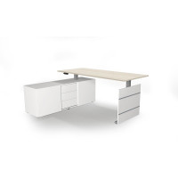 Kerkmann Komplettarbeitsplatz Move 3 tube Sidebaord links 160x50x58cm Schreibtisch 180x80x72-120cm elektr.höhenverstellbar