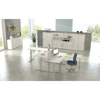Kerkmann Schreibtisch Sitz-Stehtisch MOVE 3 silber 180x80x74-120cm elektr. höhenverstellbar
