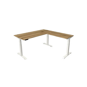Kerkmann Schreibtisch Sitz-Stehtisch Move 4 weiss 180x80x64-129cm mit Anbau elektr. höhenverstellbar