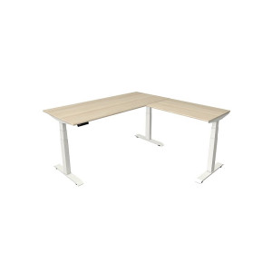 Kerkmann Schreibtisch Sitz-Stehtisch Move 4 weiss 180x80x64-129cm mit Anbau elektr. höhenverstellbar
