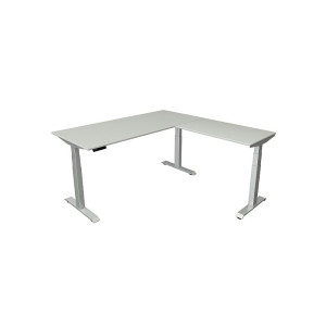Kerkmann Schreibtisch Sitz-Stehtisch Move 4 silber 180x80x64-129cm mit Anbau elektr. höhenverstellbar