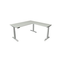 Kerkmann Schreibtisch Sitz-Stehtisch Move 4 silber 180x80x64-129cm mit Anbau elektr. höhenverstellbar