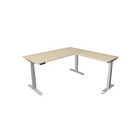 Kerkmann Schreibtisch Sitz-Stehtisch Move 4 silber 180x80x64-129cm mit Anbau elektr. höhenverstellbar