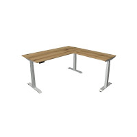 Kerkmann Schreibtisch Sitz-Stehtisch Move 4 silber 180x80x64-129cm mit Anbau elektr. höhenverstellbar
