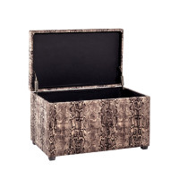 Siitztruhe Miguell Vintage Look Kunstleder braun 65 x 40 x 42