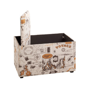 Siitztruhe Miguell Vintage Look Kunstleder braun 65 x 40 x 42