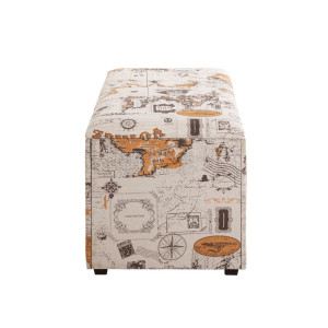 Siitztruhe Miguell Vintage Look Kunstleder braun 65 x 40 x 42