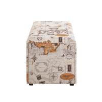 Siitztruhe Miguell Vintage Look Kunstleder braun 65 x 40 x 42