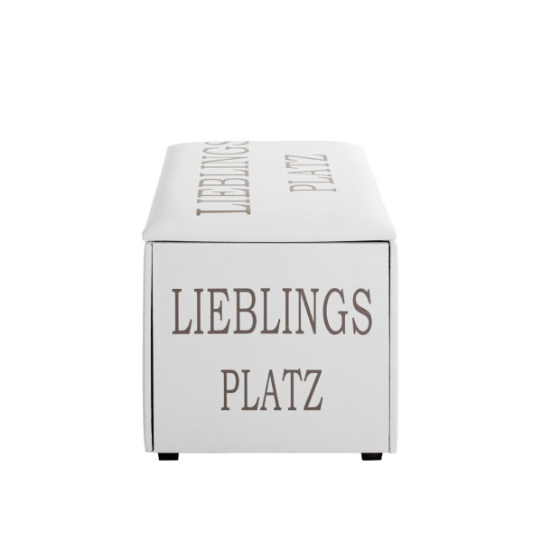 Sitztruhe Kunstleder Lieblingsplatz Motiv 65 x 40 x 42 cm